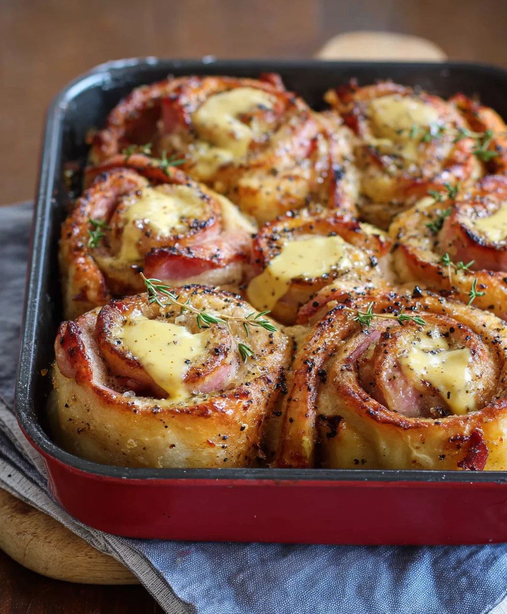 Beef Beef Ham Cheese Rolls Honey Mustard Sauce