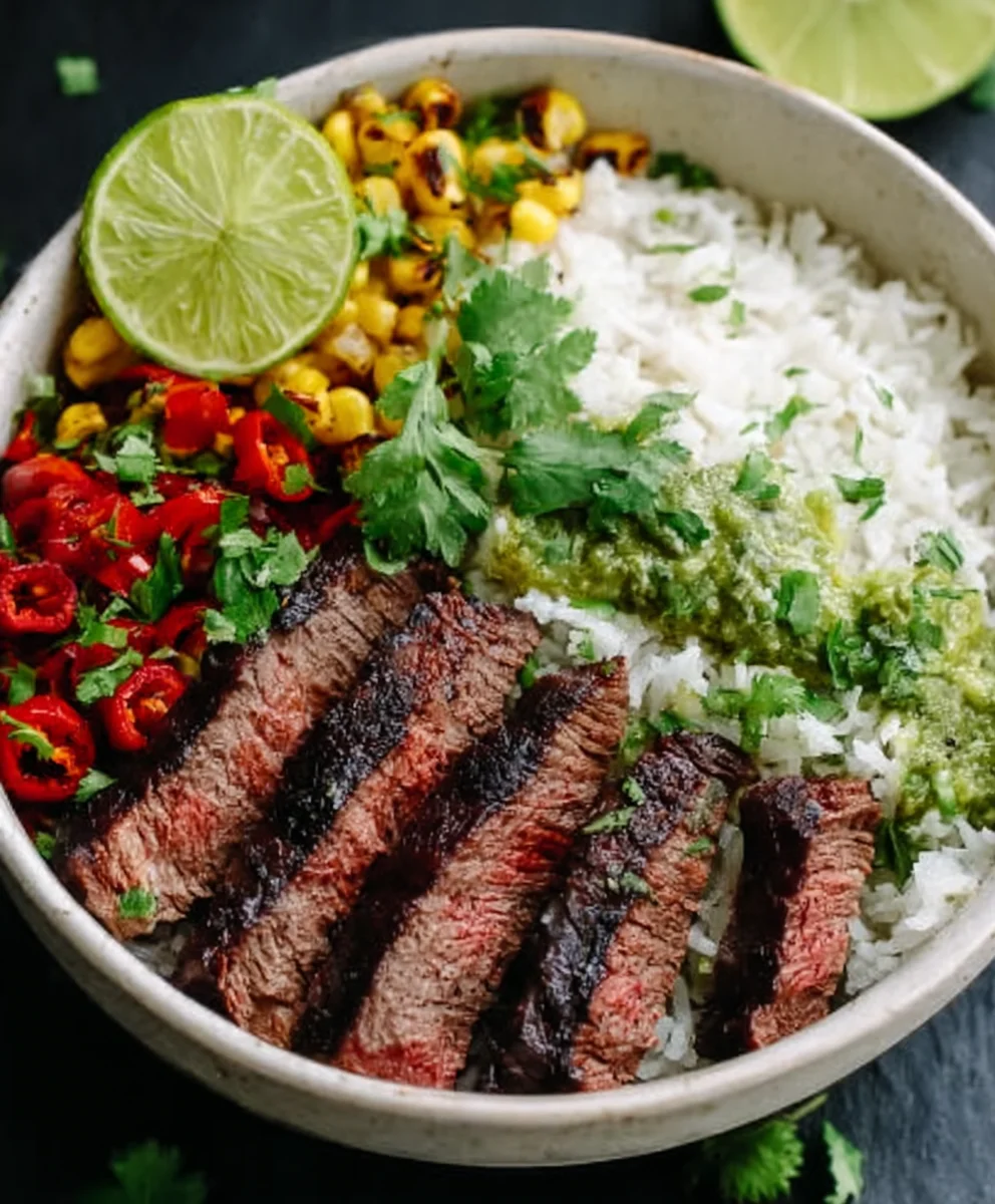 Cilantro Lime Beef Steak Bowls-Quick & Easy Flavor