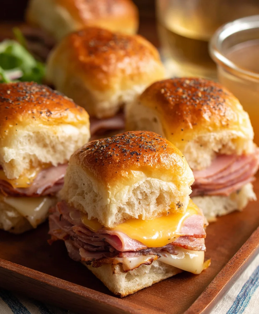 Beef Beef Ham Cheese Sliders- Easy Baked Dinner