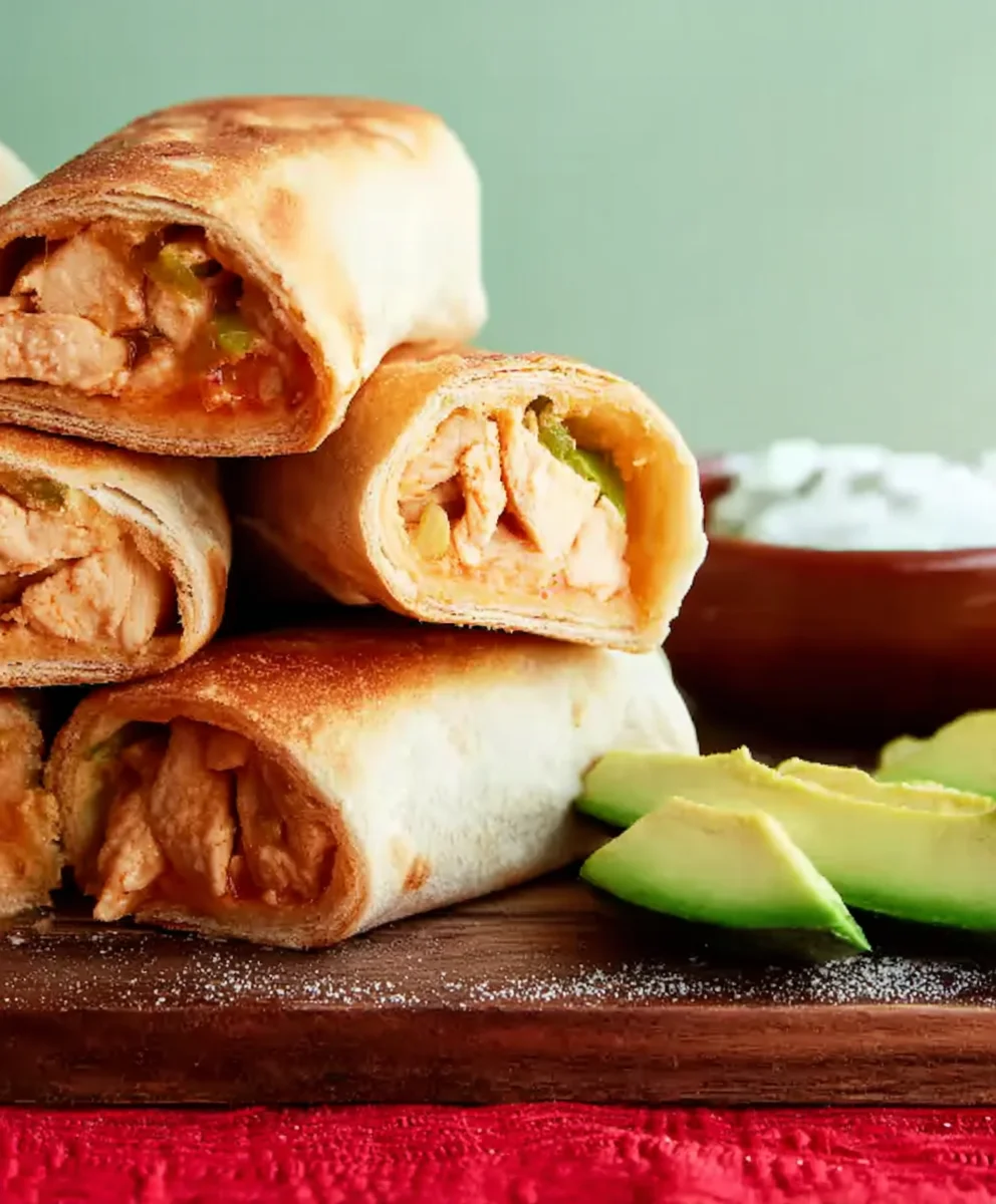 Oven-Fried Chicken Chimichangas: Crispy, Cheesy, and Baked to Perfection 1 Fatatfite Recipe - Easy Delicious Middle Eastern Bread Dish