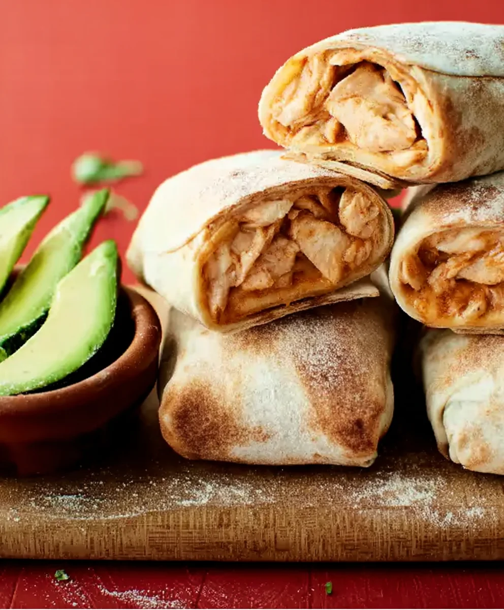 Oven-Fried Chicken Chimichangas: Crispy, Cheesy, and Baked to Perfection 2 Fatatfite Recipe - Easy Delicious Middle Eastern Bread Dish